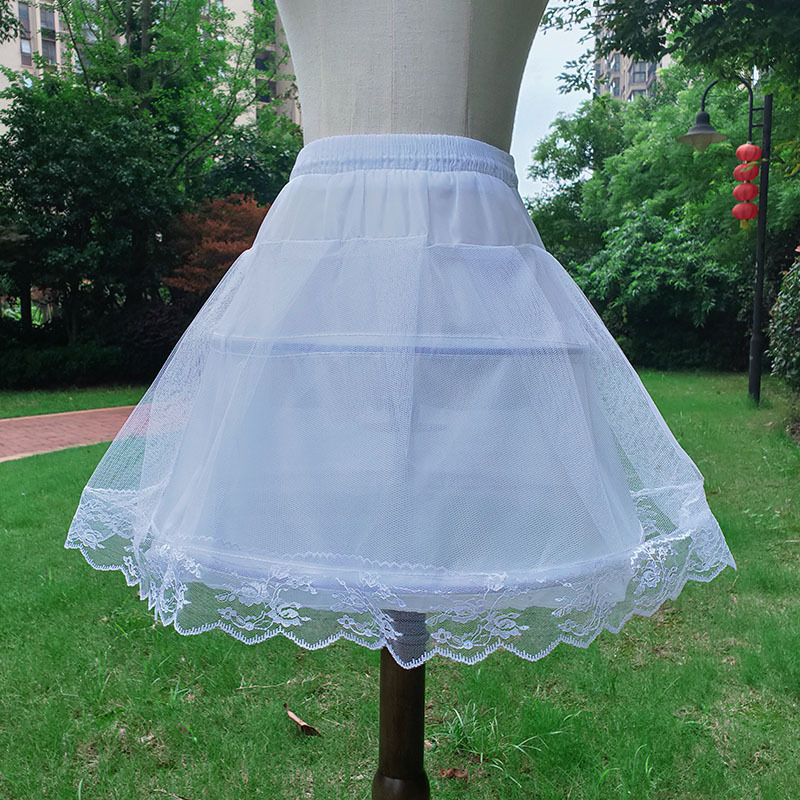 Lolita cosplay petticoat s dvostrukim čeličnim prstenima, jednoslojna vlakna, marka Other, za djecu