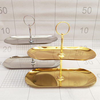 Οβάλ ράφι για γλυκίσματα από ανοξείδωτο ατσάλι – Ευρωπαϊκό στυλ, πιατέλα φρούτων, Mammoth Longxiang, πρώτης κατηγορίας ποιότητα, σύγχρονη απλότητα