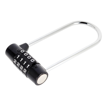 Mehanička kombinacijska brava za ormariće s produženim U-oblikom, četiri cifreni kombinacijski mehanizam, model 800151-L, cinkova zlitina