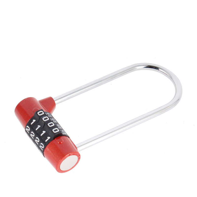 Mehanička kombinacijska brava za ormariće s produženim U-oblikom, četiri cifreni kombinacijski mehanizam, model 800151-L, cinkova zlitina