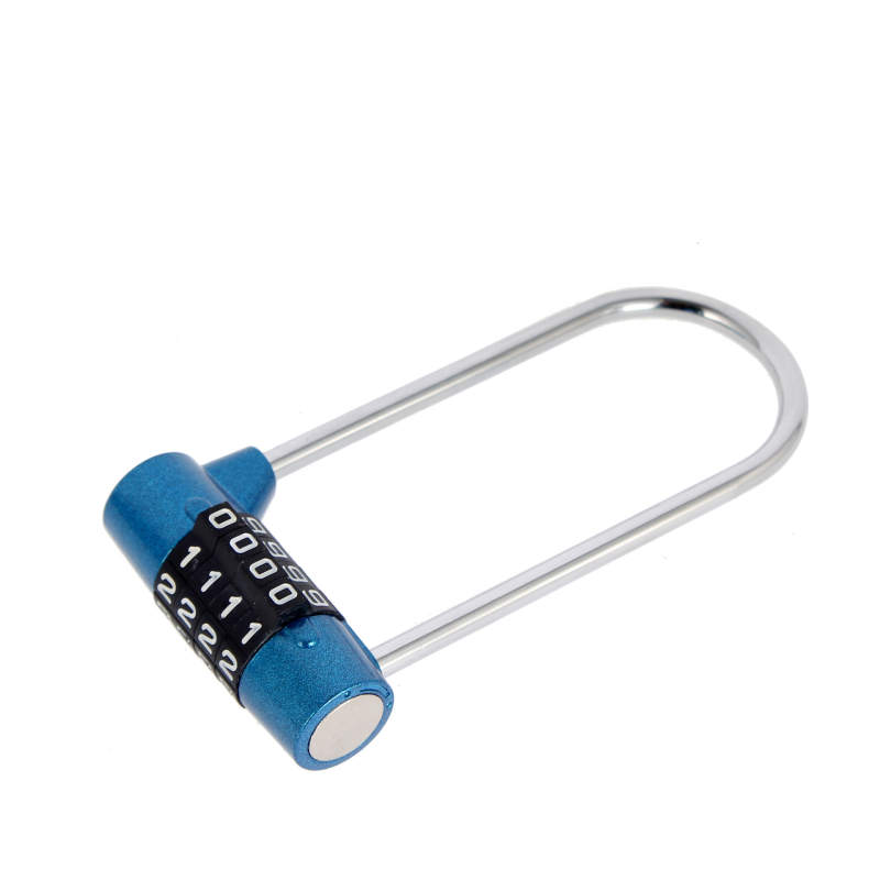 Mehanička kombinacijska brava za ormariće s produženim U-oblikom, četiri cifreni kombinacijski mehanizam, model 800151-L, cinkova zlitina