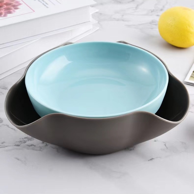 Astro Chef пластмасова плодова чиния – кръгла, нордически стил, удебелена, против приплъзване, удароустойчива