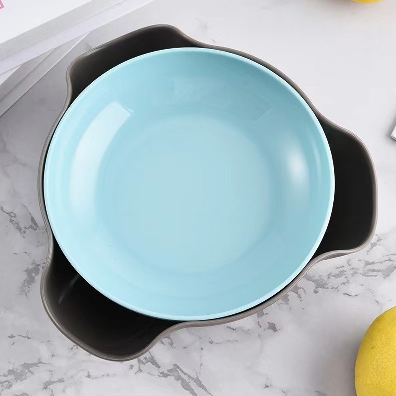 Astro Chef пластмасова плодова чиния – кръгла, нордически стил, удебелена, против приплъзване, удароустойчива