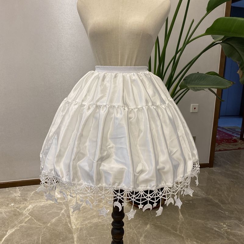Lolita petticoat suknja Moon Star River, dvostruko čelično kostno ojačanje, jednostruka tkanina, srednja duljina