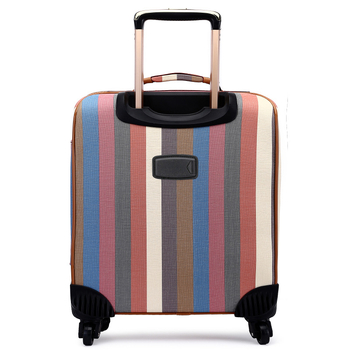 Poslovni kofer za putovanje s univerzalnim kotačićima, PVC materijal, prugasti uzorak, vodootporan i otporan na krađu