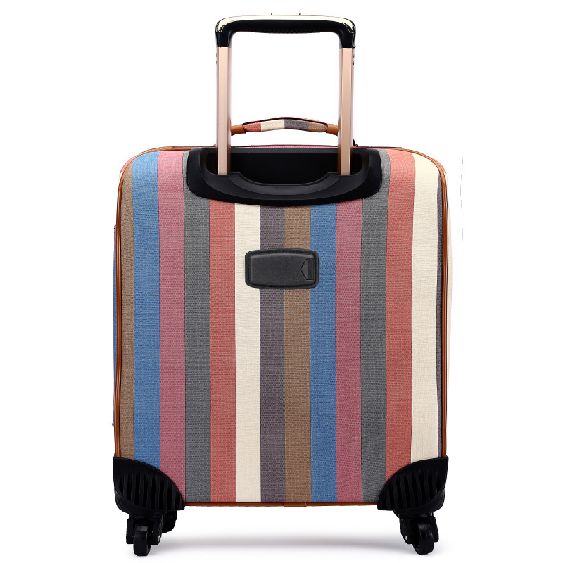 Poslovni kofer za putovanje s univerzalnim kotačićima, PVC materijal, prugasti uzorak, vodootporan i otporan na krađu