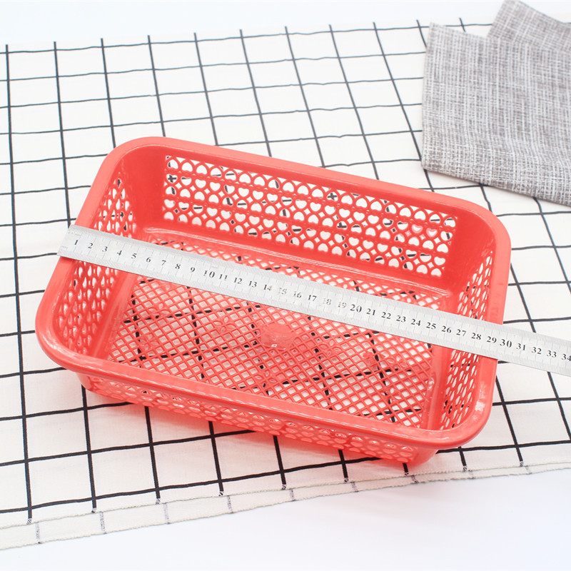 Pravokutni plastični koš za pohranu, za kuhinju, voće i sitnice | Materijal: plastika; Kategorija: koš za pohranu; Stil: Novi kineski stil; Opseg primjene: ured, voće, kozmetika/nakit, ostalo