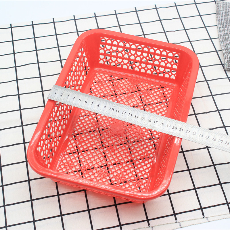 Pravokutni plastični koš za pohranu, za kuhinju, voće i sitnice | Materijal: plastika; Kategorija: koš za pohranu; Stil: Novi kineski stil; Opseg primjene: ured, voće, kozmetika/nakit, ostalo