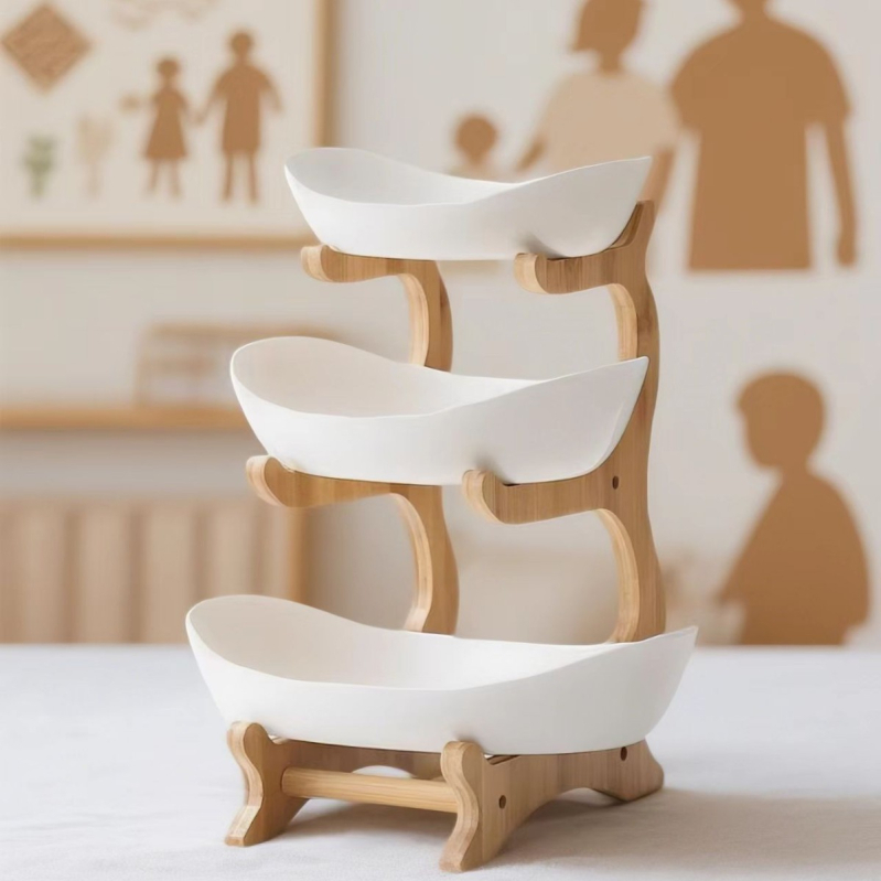 Heshuo Premium Višeslojni pladanj za voće, Europski stil, Stil 66, Lansko ljeto 2021, Premium kvaliteta