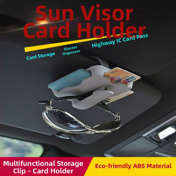 Automašīnas saules viziera kartes turētājs — brillēm klips, biļešu turētājs — ABS