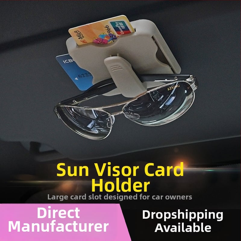 Automašīnas saules viziera kartes turētājs — brillēm klips, biļešu turētājs — ABS