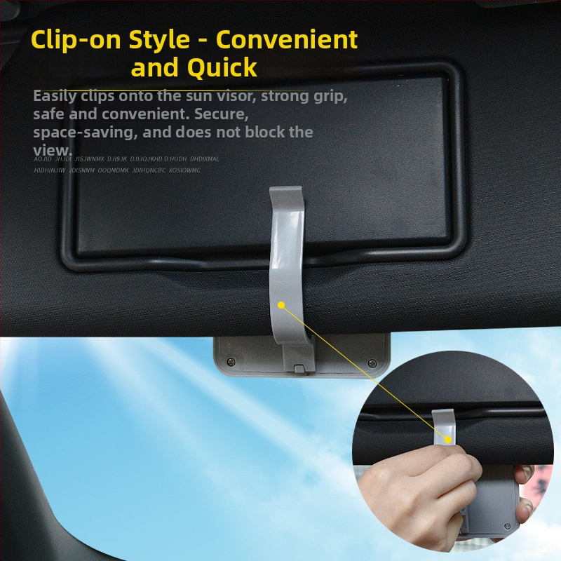 Automobiili päikesesirmi kaardihoidik — prillide klip, piletikott — ABS