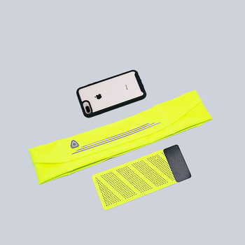 LBZ Trkački pojas sa Velcro zatvaračem, džep za telefon, ultra-tanki, vodootporni, za fitness i maraton