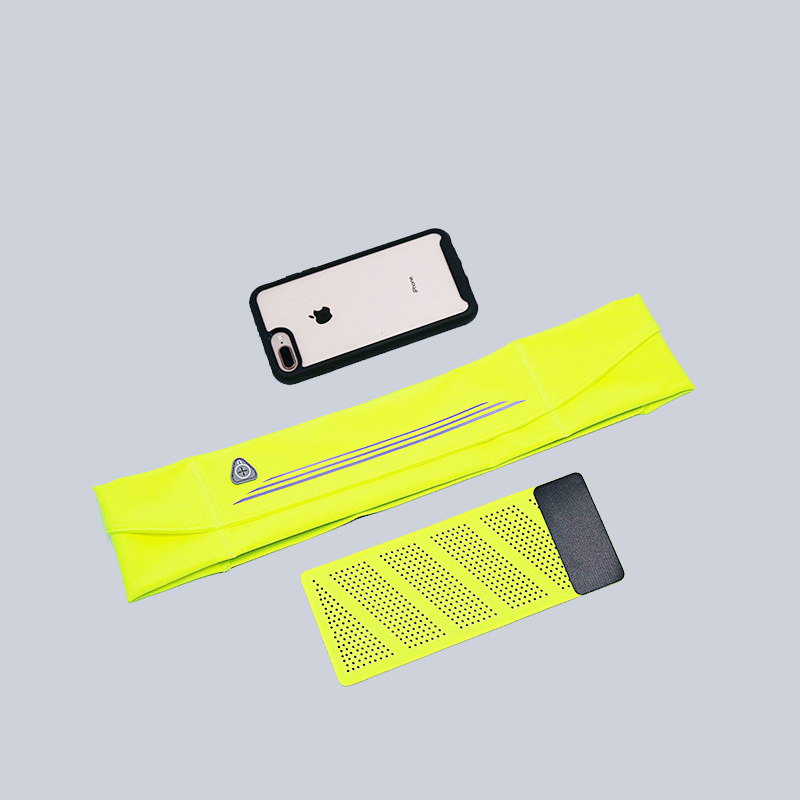 LBZ Trkački pojas sa Velcro zatvaračem, džep za telefon, ultra-tanki, vodootporni, za fitness i maraton