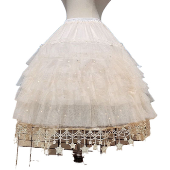 Lolita стил подпора за пола със регулируема рибена кост, средна дължина, ежедневна употреба