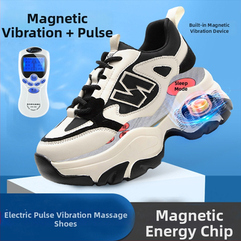 Moteriški žieminiai batai iš natūralios odos su flizo viduje, magnetinė vibracijos masažas pėdai, apvalus galiukas, vidutinio kulno 3–5 cm, elastinė juostelė, kasdieniam naudojimui