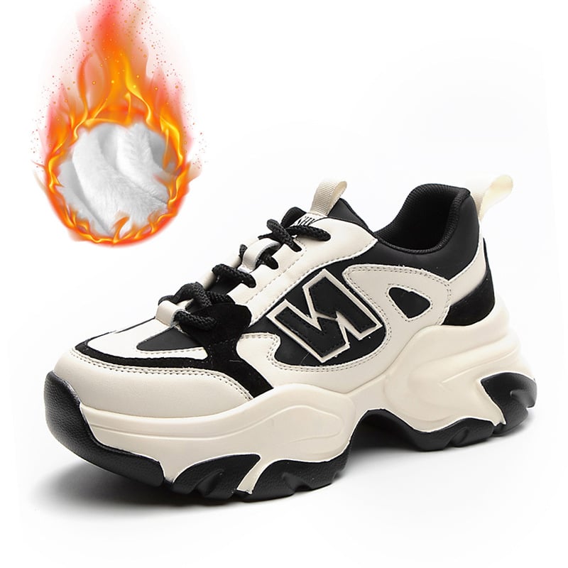 Ženske zimske cipele od prave kože s flis podstavom, magnetska vibracijska masaža stopala, okrugli vrh, srednja peta 3–5 cm, elastični pojas, svakodnevni stil