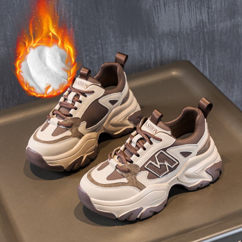 Ženske zimske cipele od prave kože s flis podstavom, magnetska vibracijska masaža stopala, okrugli vrh, srednja peta 3–5 cm, elastični pojas, svakodnevni stil