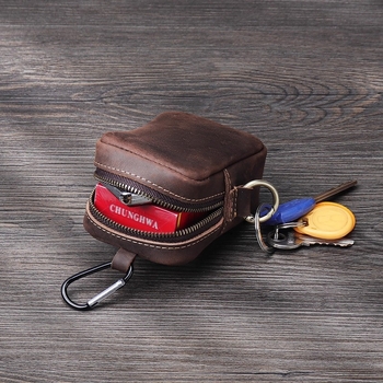 Torba za ključeve od PU kože, retro stil, unisex, vodootporna, otporna na habanje