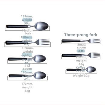 Комплект прибори за стейк: нож, вилица и лъжица от неръждаема стомана 304 с матиран финиш; възможност за печат на лого