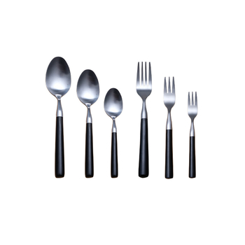 Комплект прибори за стейк: нож, вилица и лъжица от неръждаема стомана 304 с матиран финиш; възможност за печат на лого