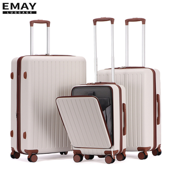 ABS tvrdi kovčeg s prednjim otvaranjem, kapacitet 36–55 L, 3-djelni set, mat završetak, univerzalni kotačići, zaključavanje kodom, vodootporan, zaštita od krađe