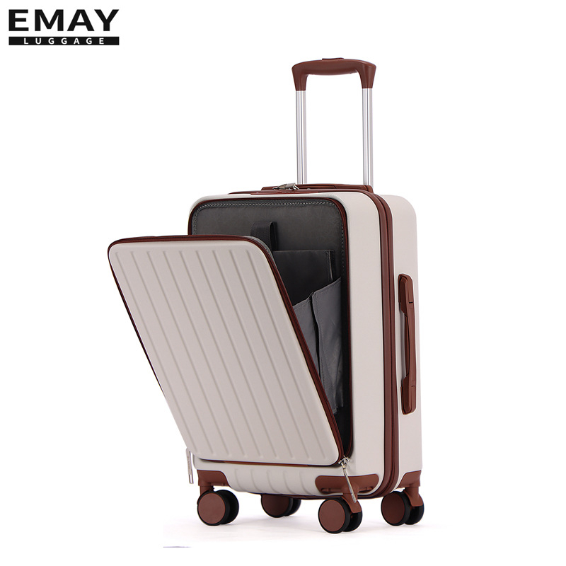 ABS tvrdi kovčeg s prednjim otvaranjem, kapacitet 36–55 L, 3-djelni set, mat završetak, univerzalni kotačići, zaključavanje kodom, vodootporan, zaštita od krađe