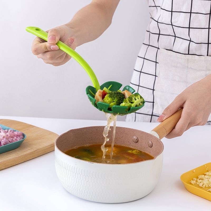 Žlica za kuhanje u japanskom stilu sa filterom za rezance, protuklizna, otporna na visoke temperature, PP materijal, prilagodljiv logotip