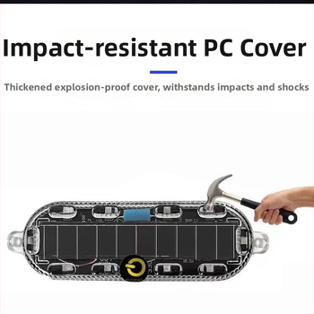 Saulės LED dekoratyvinė lemputė motociklui ir elektriniam triračiui – įspėjamoji galinė šviesa, ovalinis gaubtas, 4000K, tarnavimo laikas 50 000 val.