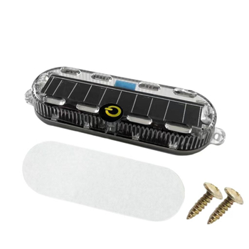 Solarna LED dekorativna lampa za motocikl i električni tricikl – upozoravajuće stražnje svjetlo, elips kućište, 4000K, vijek trajanja 50 000 h