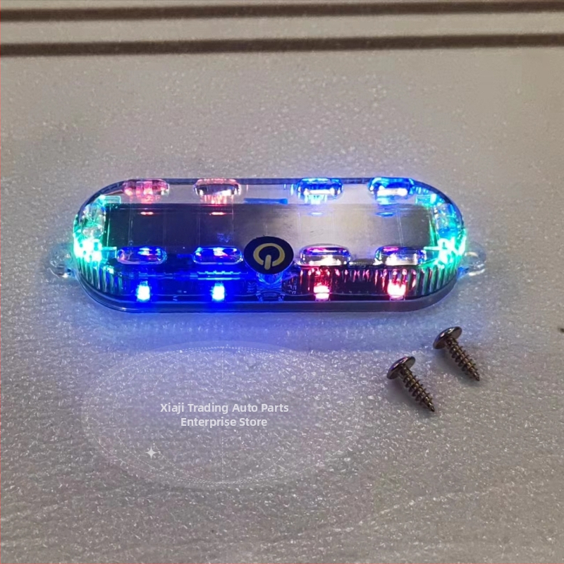 Saulės LED dekoratyvinė lemputė motociklui ir elektriniam triračiui – įspėjamoji galinė šviesa, ovalinis gaubtas, 4000K, tarnavimo laikas 50 000 val.