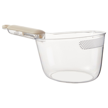 Neuništiva kuhinjska žlica za vodu, duboko izrađena i debela, prozirna žlica za pranje riže, plastična, prilagodljiva