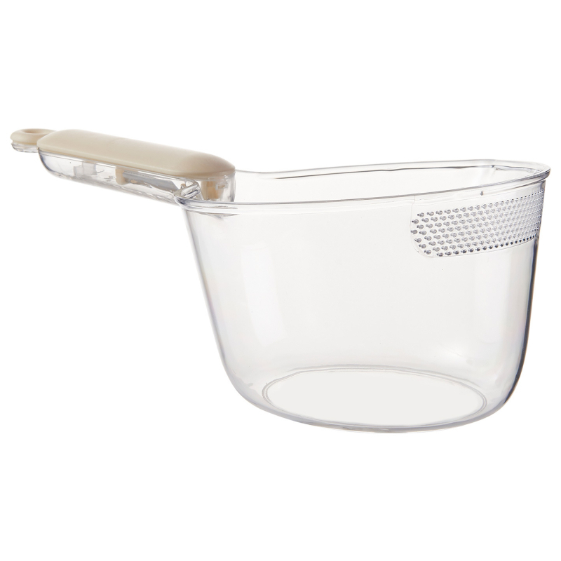 Neuništiva kuhinjska žlica za vodu, duboko izrađena i debela, prozirna žlica za pranje riže, plastična, prilagodljiva