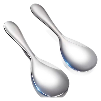 Ryžová lyžica z nerezovej ocele 304, proti prilepeniu, proti popáleniu, jednoduchý štýl, s logom