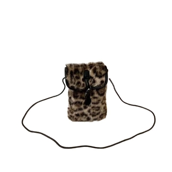 Plushová štvorcová taška s viečkom, zvislého tvaru, zapínanie háčikom, Oxford podšívka, jednoriamenný popruh, na denné nosenie