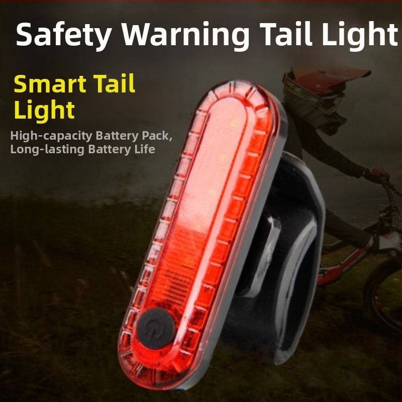 Stražnja LED svjetiljka za bicikl za noćnu vožnju – USB punjenje, vodootporna, montaža remenom