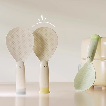 Žlica za rižu s usisnom čašom, otporna na visoke temperature, ne lijepi, uspravna podnož, prehrambeni PP