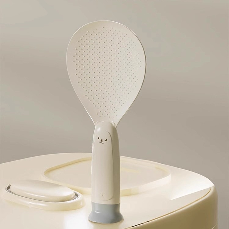 Žlica za rižu s usisnom čašom, otporna na visoke temperature, ne lijepi, uspravna podnož, prehrambeni PP