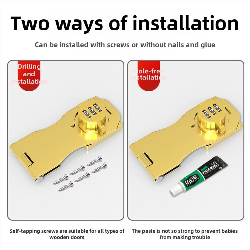 Încuietoare cu parolă pentru dulapuri, pentru ușile frigiderului și sertare, din oțel laminat la rece, stil modern minimalist