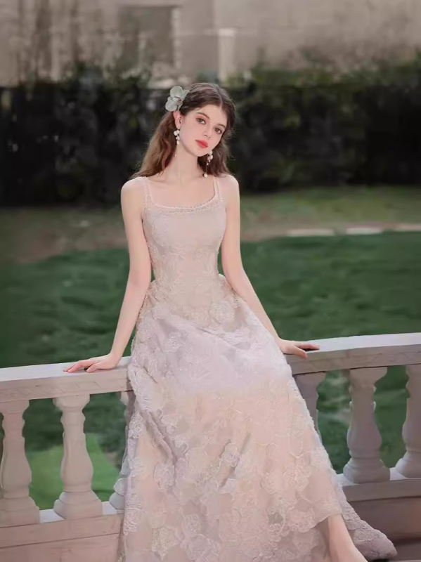 Csipkés esküvői ruha poliészter keverékkel, magas derekú szabás, hercegnő szoknya, Odelia márka