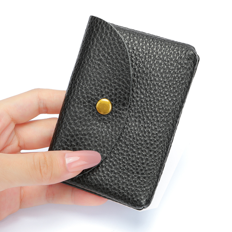 Portofel monedă din piele naturală, unisex, pliere 1, piele top-grain, căptușală poliester-bumbac