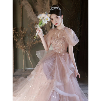 Ženska večernja haljina s halterom, visokim strukom, bez rukava, duga haljina, materijal poliester/spandeks