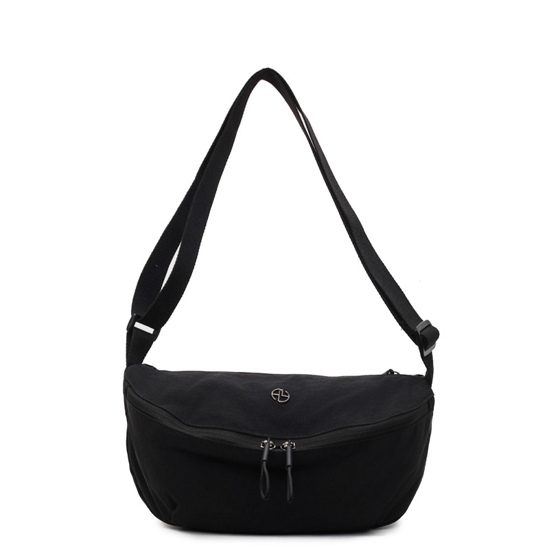 Geantă crossbody cilindrică din Oxford, cu fermoar, căptușeală poliester, primăvara 2025