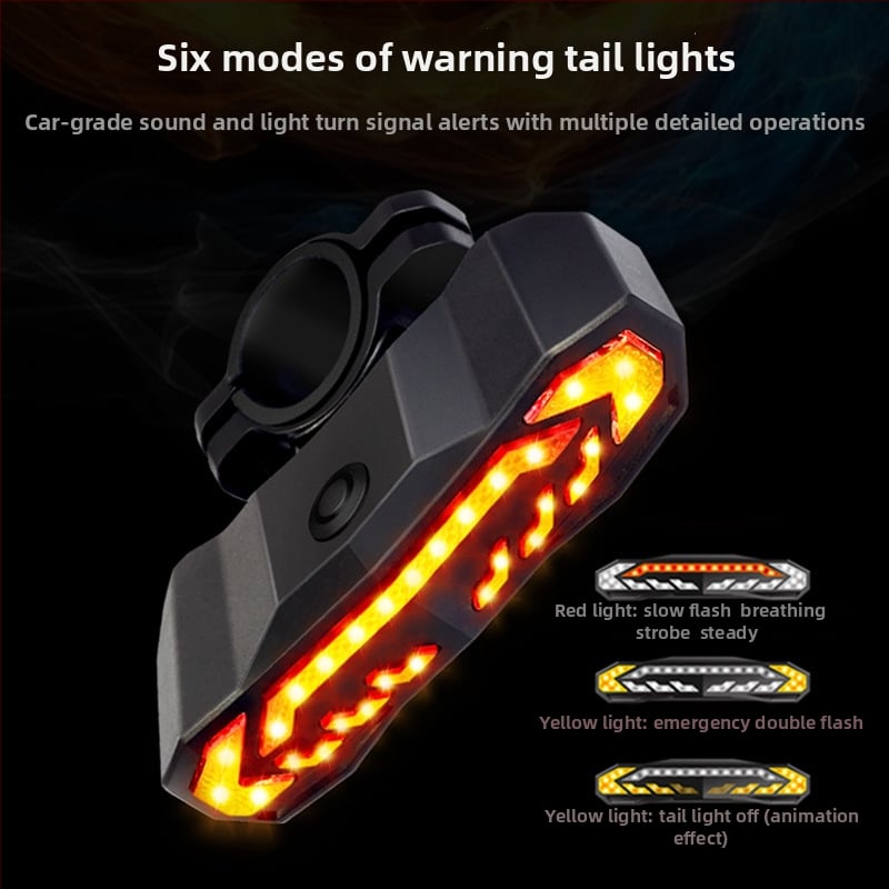 Inteligentna zadnja svjetla za bicikl s gyroskopom za kočnice, alarm protiv krađe s 7 razina osjetljivosti, bežično daljinsko upravljanje stražnjom svjetlošću i USB-C punjivi zvučnik (do 180 dana)