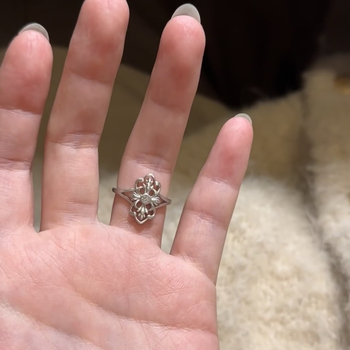 Inel de cupru cu motiv Iris, inel deschis în formă de U, electoplatare, Primăvara 2025