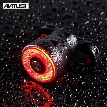 ANTUSI Stražnja svjetiljka za bicikl s USB punjenjem, svjetlo za kočnice, Q5 LED, inteligentni senzor