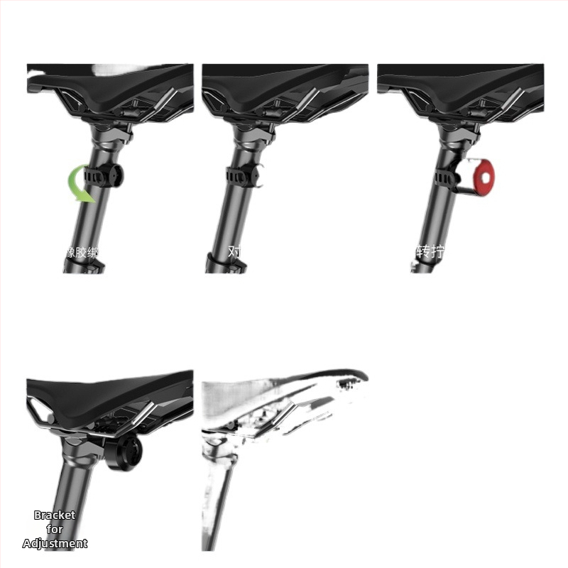 Pametna zadnja svjetiljka za bicikl sa senzorom: noćna vožnja, upozoravajuće svjetlo i svjetlo kočnice, kompatibilna s planinskim i cestovnim biciklima