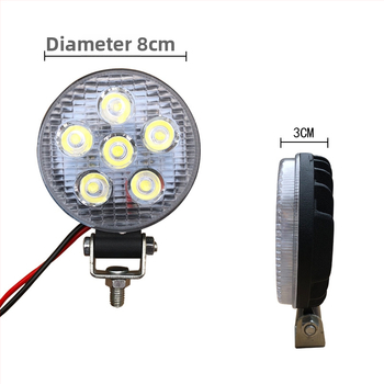 Sõiduki LED tagurdusvalgus, 3-tolliline ümmargune lamp, külg- ja haagiselatern