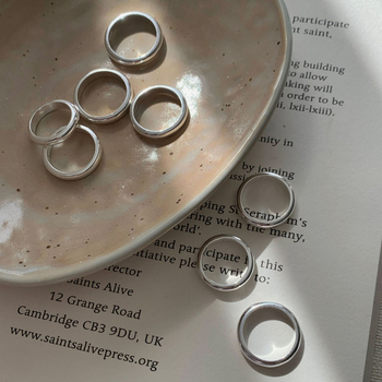 Taiya S925 strieborný geometrický prsteň pre ženy, INS štýl, elektroplátovaný, zimná kolekcia 2024