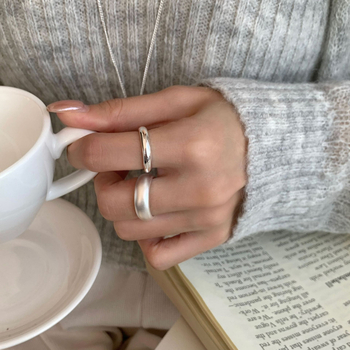 Taiya S925 strieborný geometrický prsteň pre ženy, INS štýl, elektroplátovaný, zimná kolekcia 2024